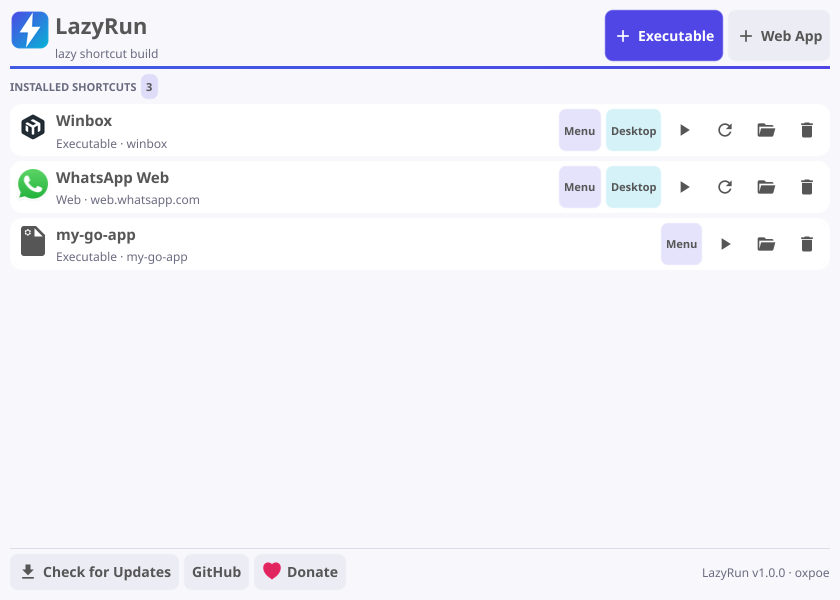 LazyRun in light theme