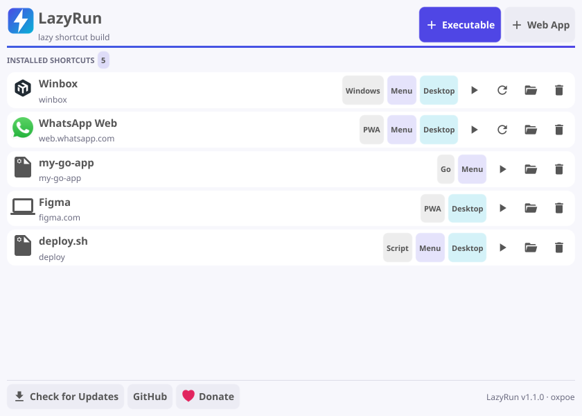 LazyRun in light theme