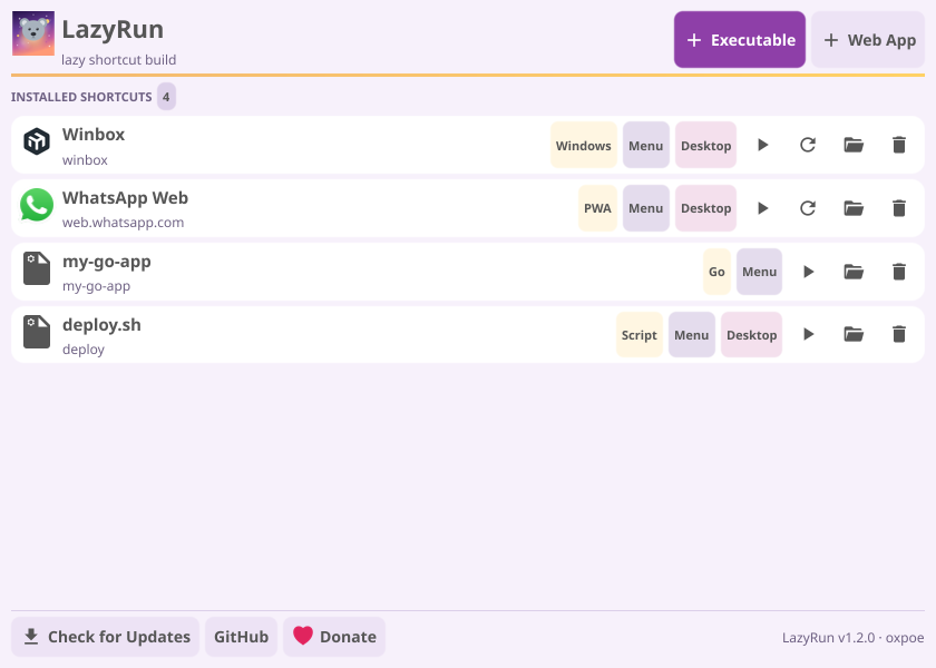 LazyRun in light theme